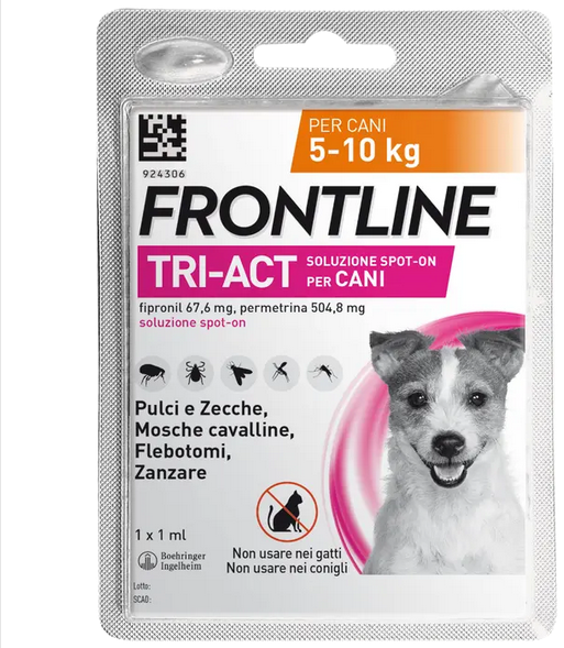 boehringer vet frontline frontline tri-act spot-on cani 5-10kg 1 pipetta 0,5ml